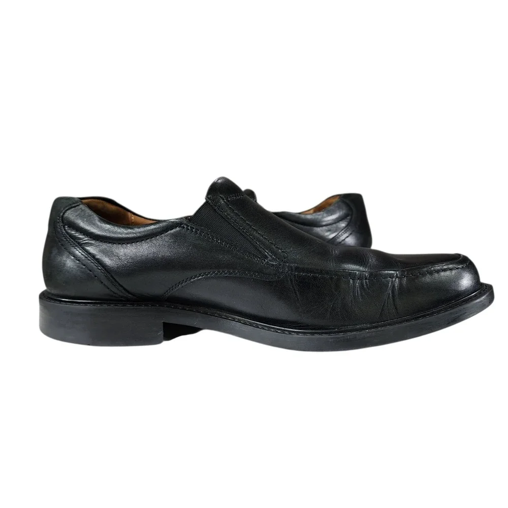Johnston Murphy Loafer sz 9M Men Lewis Venitian Black Leather Slip On Dress Shoe